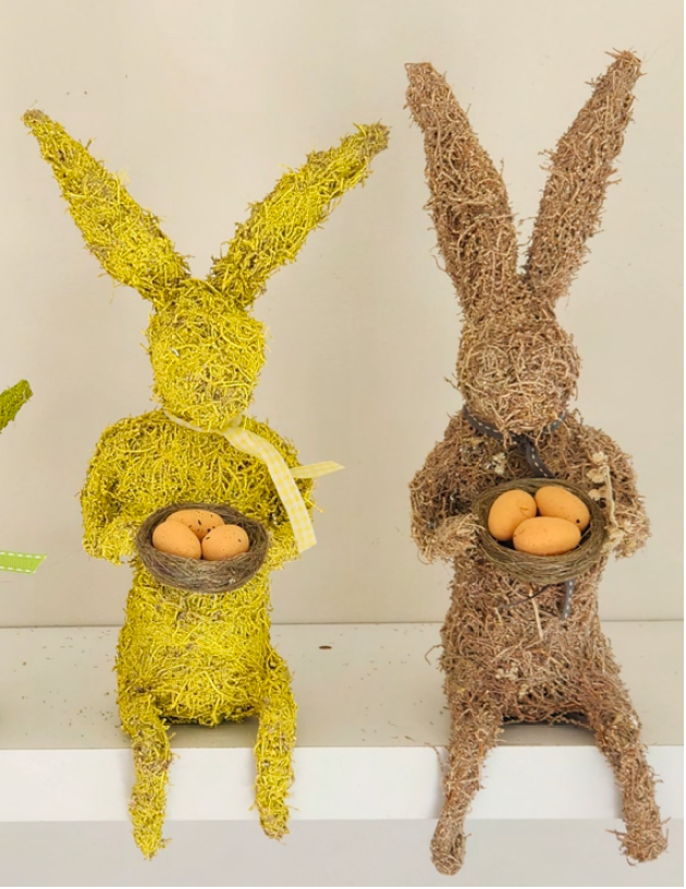 Perched Easter Rabbits - NetDécor 