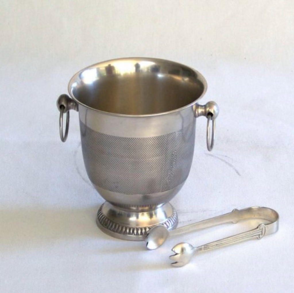 Ice Bucket & French Tongs - NetDécor 