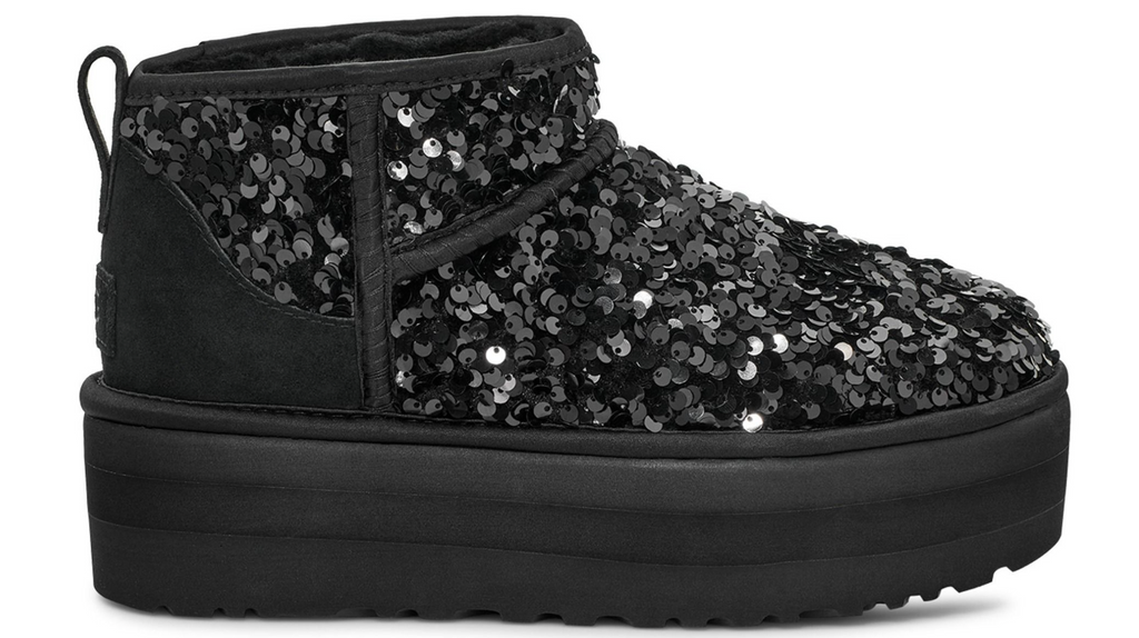 UGG Ultra Mini Chunky Sequin Black - NetDécor 