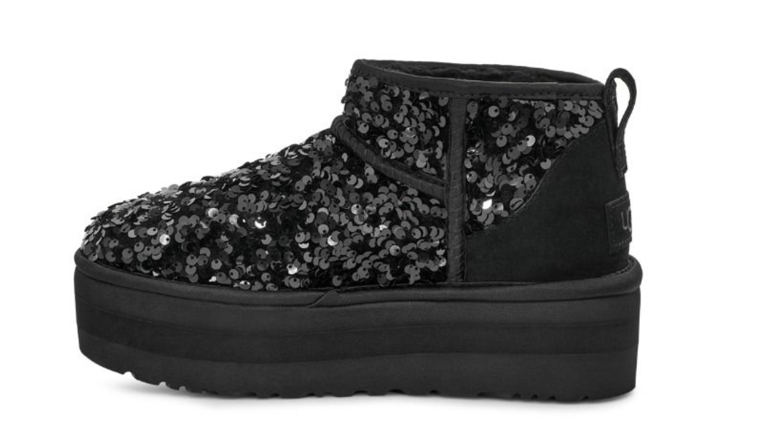 UGG Ultra Mini Chunky Sequin Black NetD cor