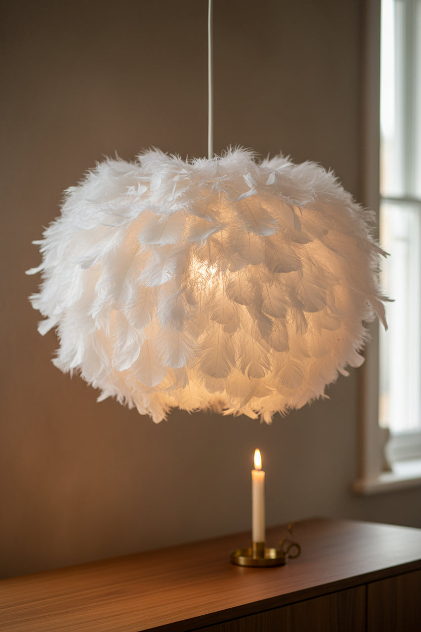 Turkey Chandelle Feather Ball - NetDécor 