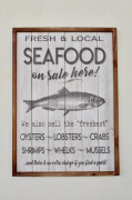 WOODEN PLAQUE 'SEAFOOD' - NetDécor 