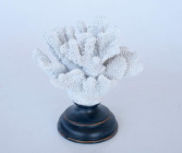White Coral on Stand Candle Stick - NetDécor 