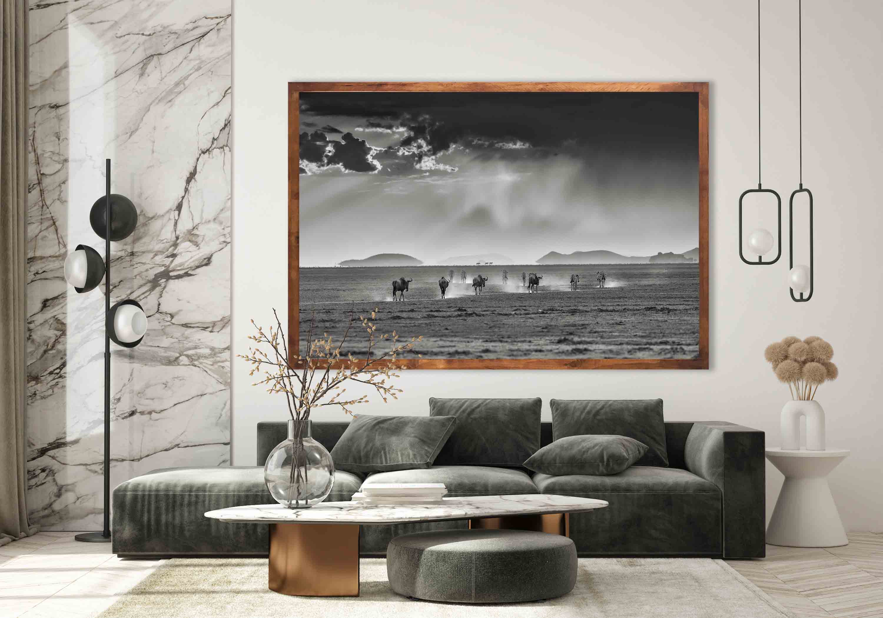 Limited Edition Wildebeest Run Landscape - NetDécor 
