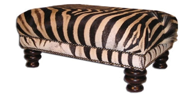 Zebra Ottoman Classic with Studs - NetDécor 