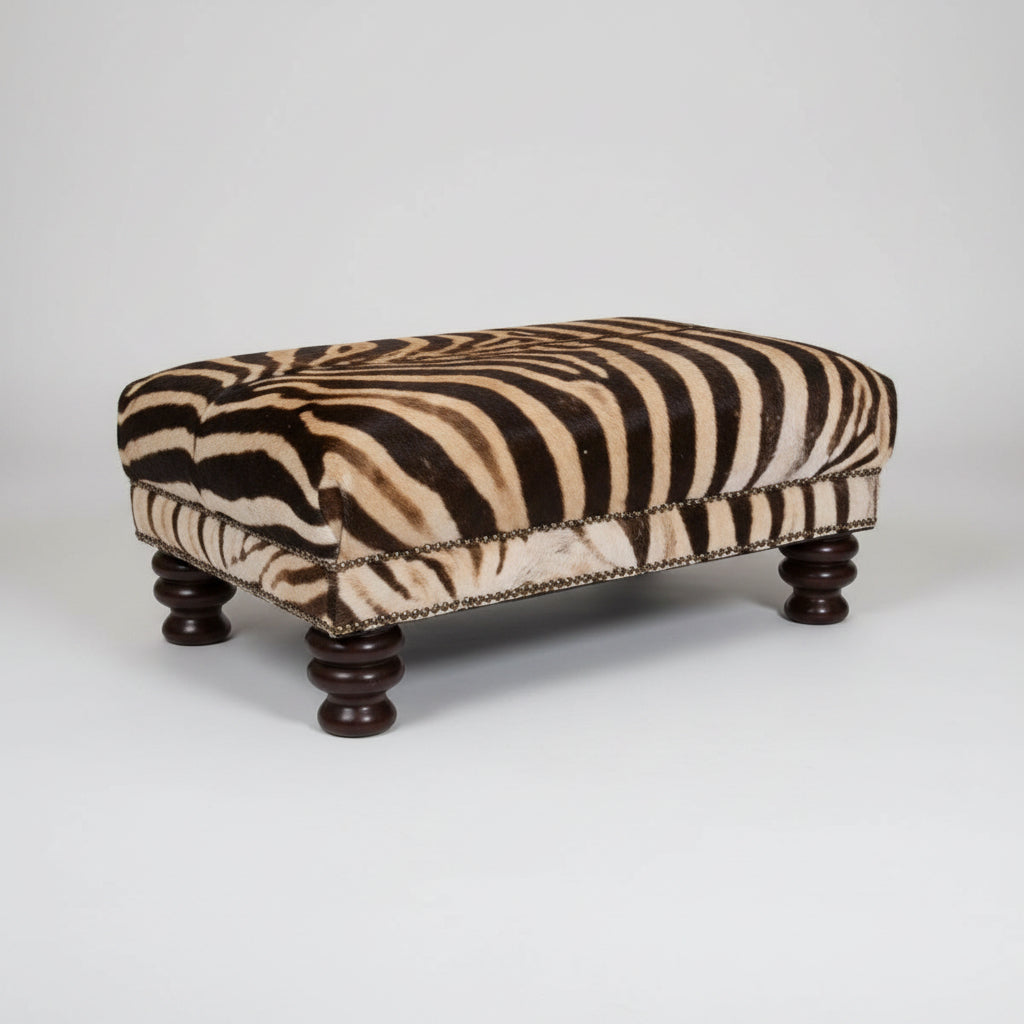 Zebra Ottoman Classic with Studs - NetDécor 