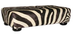 Zebra Ottoman Modern with Bun Feet - NetDécor 