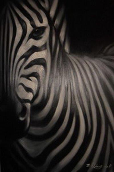 Zebra Portrait Nature Canvas Art - NetDécor 