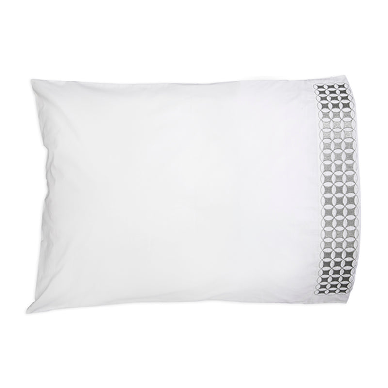 Cavacus White Silver Standard Pillowcase - NetDécor 