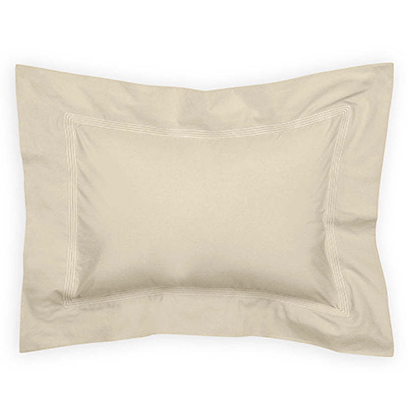 Percale Four Row Cord Taupe Taupe Decorative Pillowcase