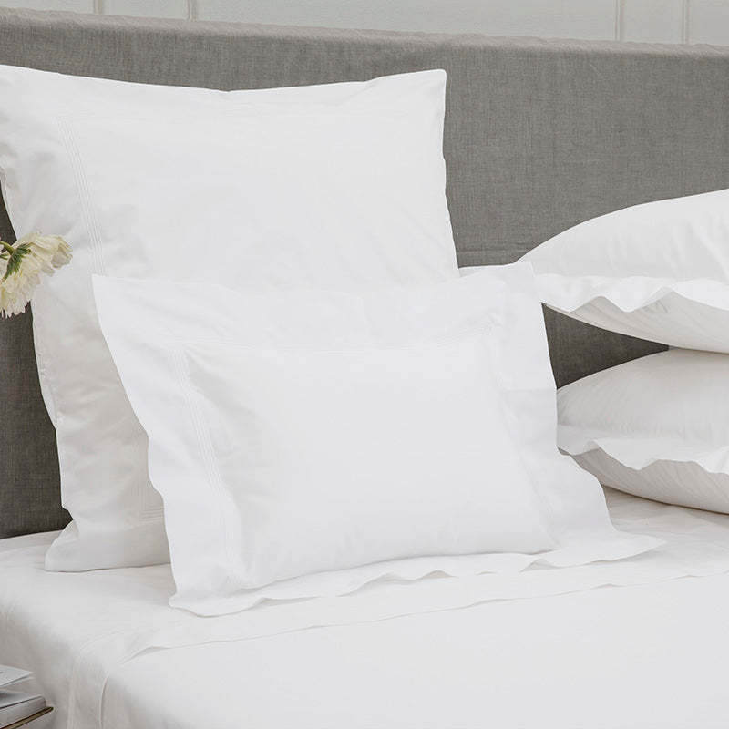 Percale Four Row Cord White White Decorative Pillowcase