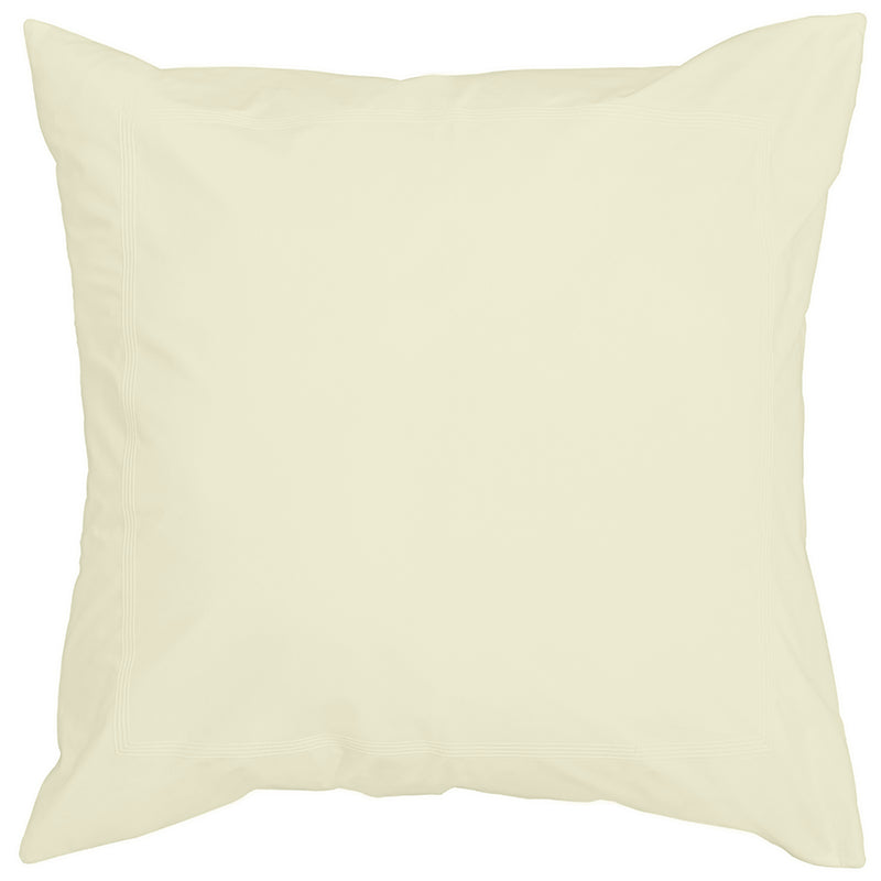 Percale Four Row Cord Ivory Ivory Decorative Pillowcase