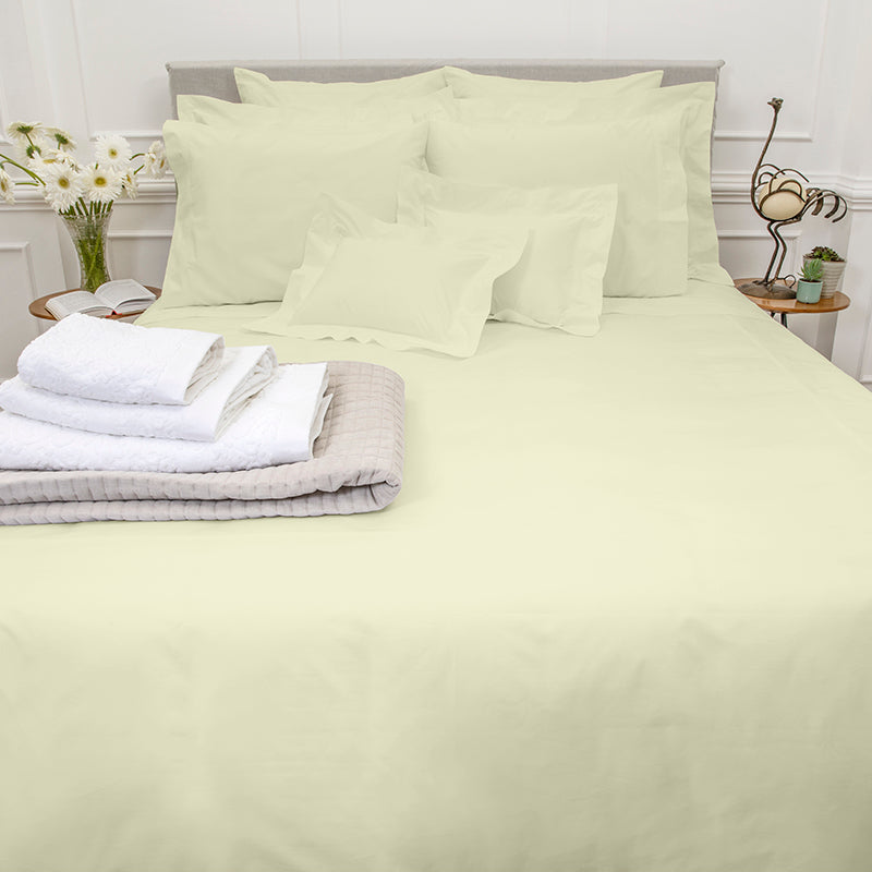 Percale Four Row Cord Ivory Ivory Duvet Cover