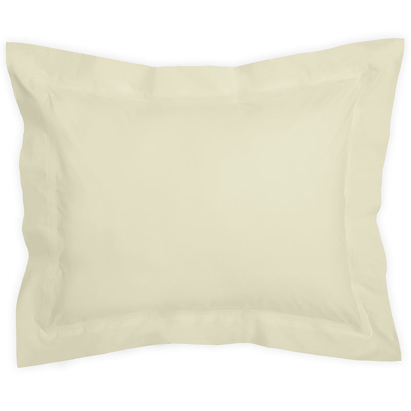 Percale Four Row Cord Ivory Ivory Oxford Pillowcase