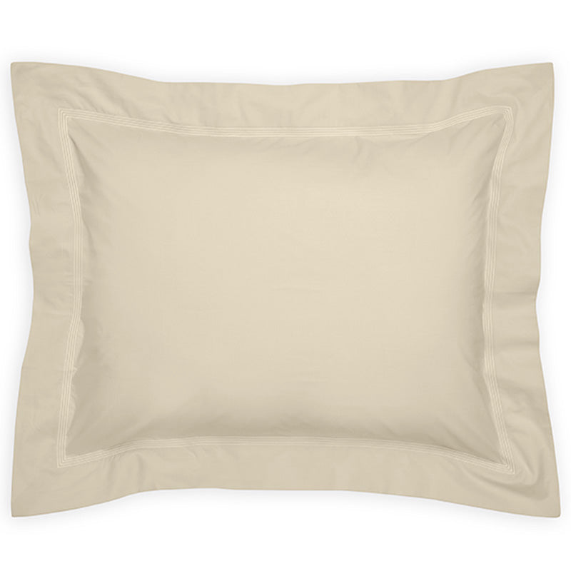 Percale Four Row Cord Taupe Taupe Oxford Pillowcase