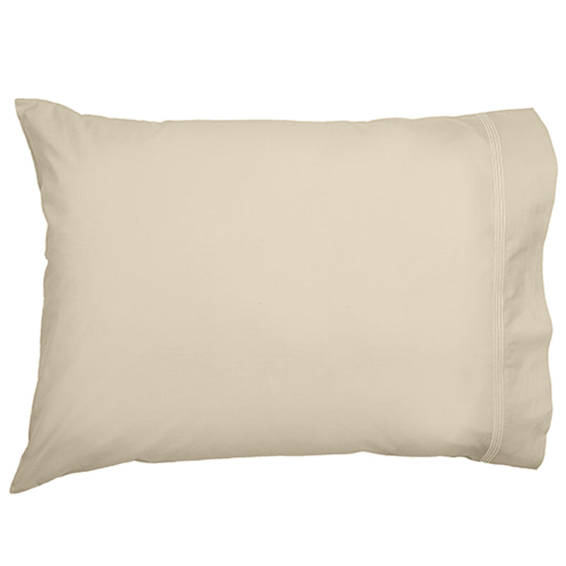 Percale Four Row Cord Taupe Taupe Standard Pillowcase