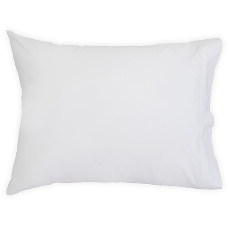 Percale Four Row Cord White White Standard Pillowcase