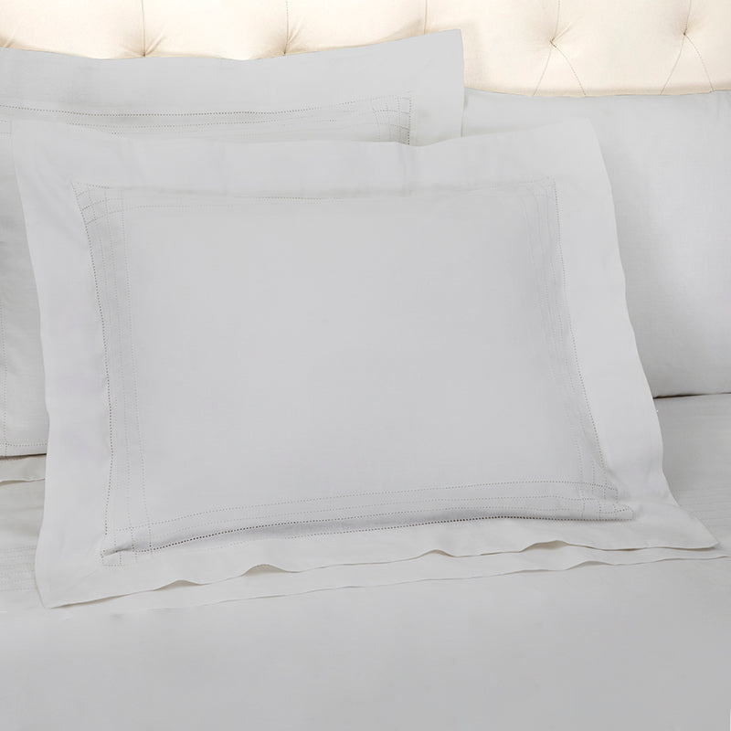 Sateen Grafton Glacier Grey Oxford Pillowcase
