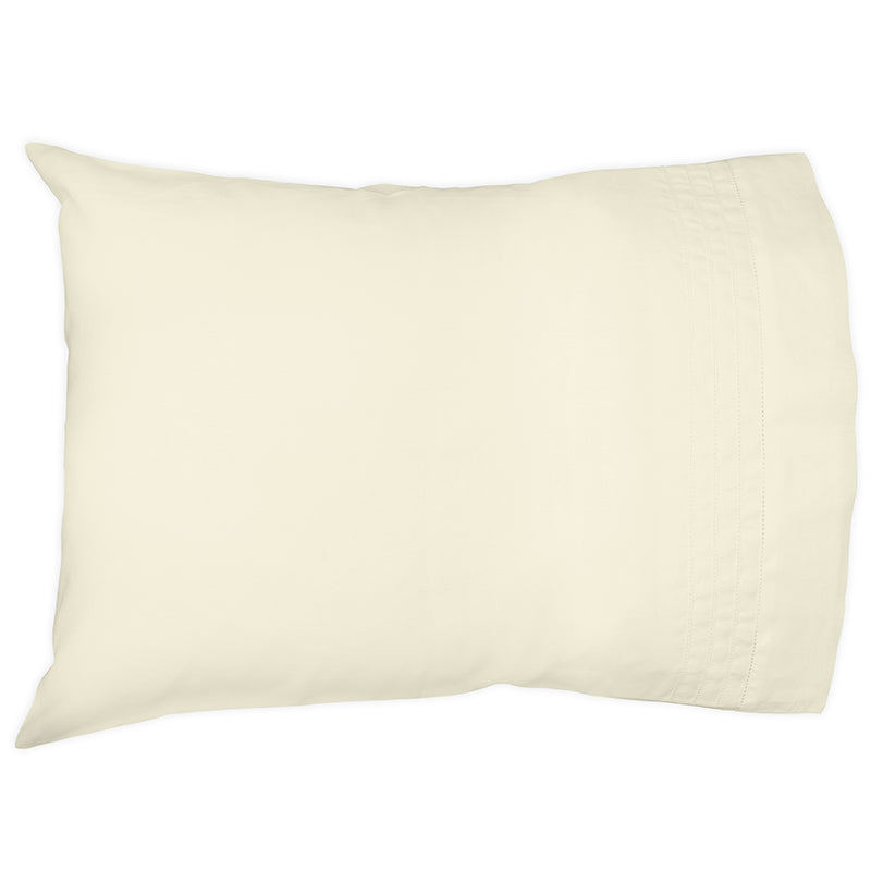Sateen Grafton Ivory Standard Pillowcase