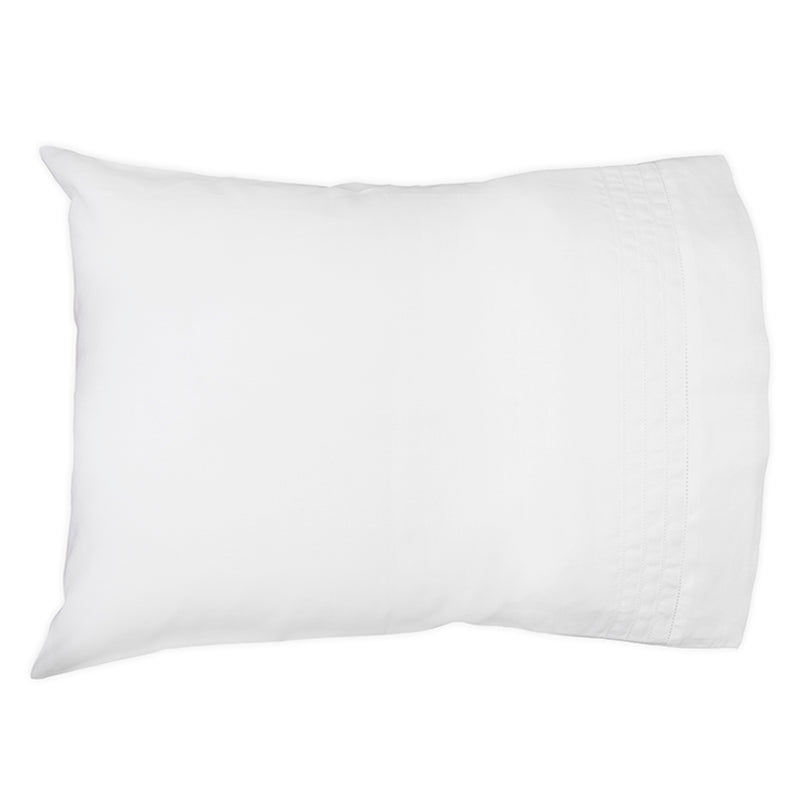 Sateen Grafton White Standard Pillowcase