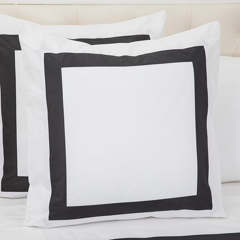 Sateen Kilkeel White Charcoal Decorative Pillowcase