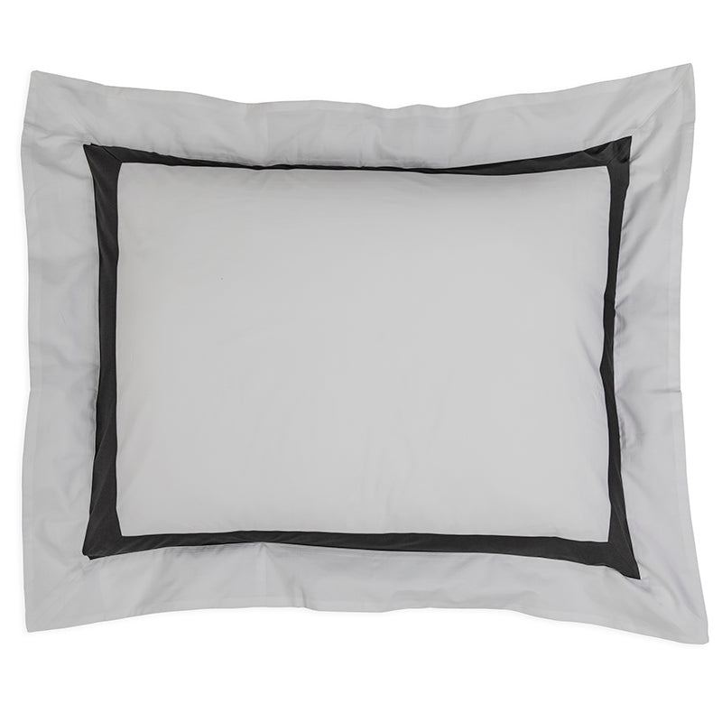 Sateen Kilkeel Glacier Grey Charcoal Oxford Pillowcase