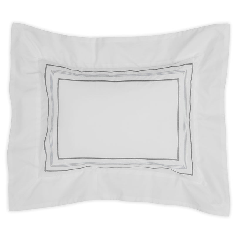 Percale Mowbray Glacier Grey Ash Decorative Pillowcase - NetDécor 