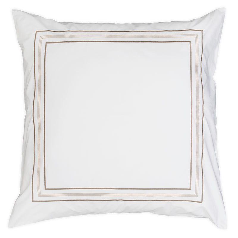 Percale Mowbray White Sand Decorative Pillowcase - NetDécor 