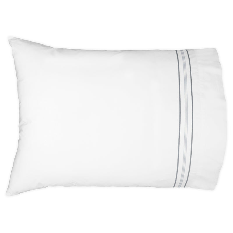 Percale Mowbray White Ash Standard Pillowcase - NetDécor 