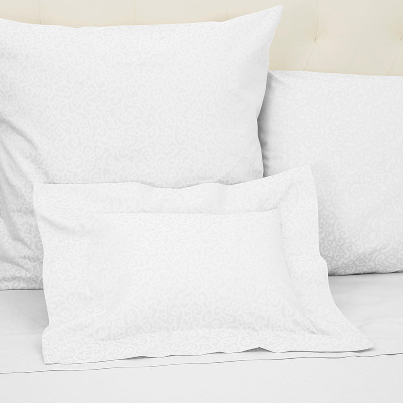 Percale Princess Grace White Decorative Pillowcase - NetDécor 