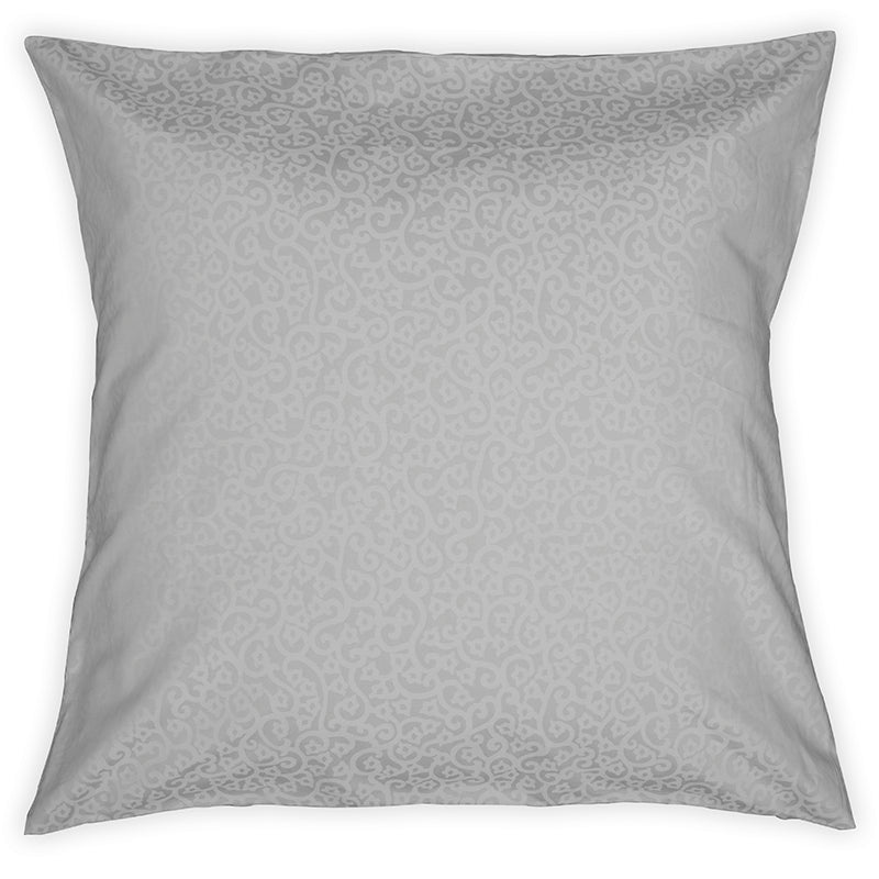 Percale Princess Grace Glacier Grey Decorative Pillowcase - NetDécor 