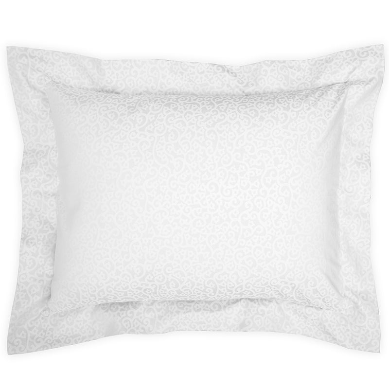 Percale Princess Grace White Oxford Pillowcase - NetDécor 