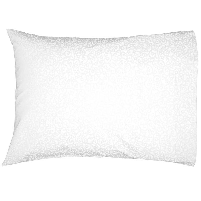 Percale Princess Grace White Standard Pillowcase - NetDécor 