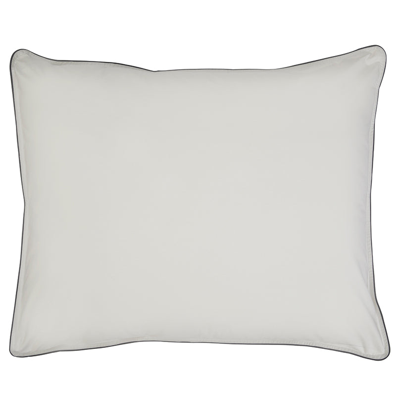 Sateen Spencer Glacier Grey Charcoal Oxford Pillowcase