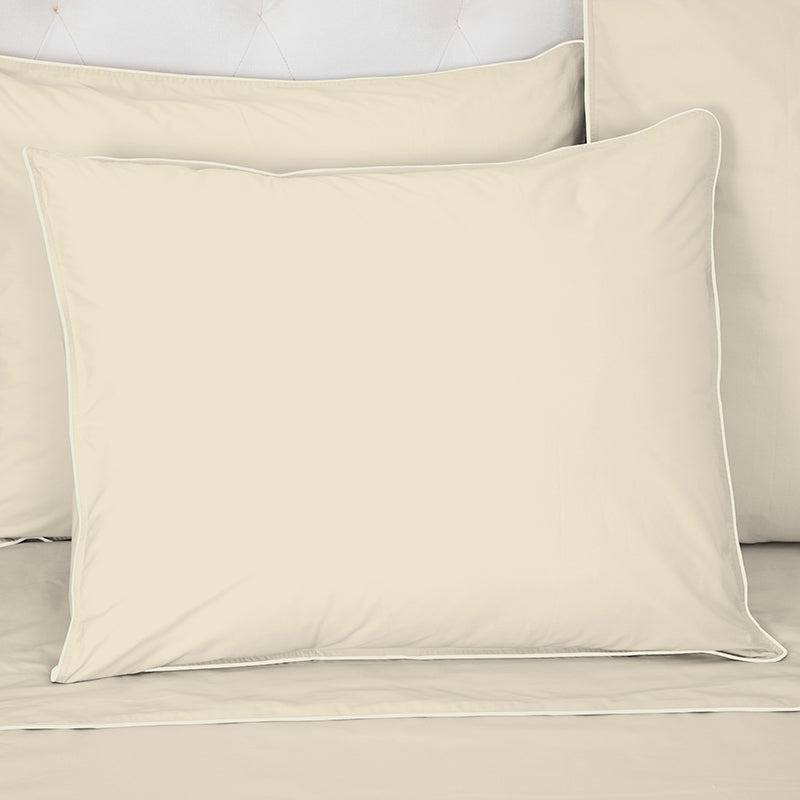 Sateen Spencer Taupe Ivory Oxford Pillowcase