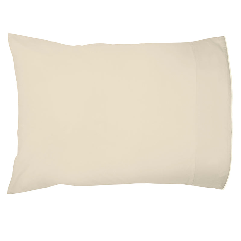 Sateen Spencer Taupe Ivory Standard Pillowcase