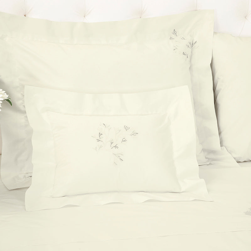 Percale Suez Ivory Straw Decorative Pillowcase - NetDécor 