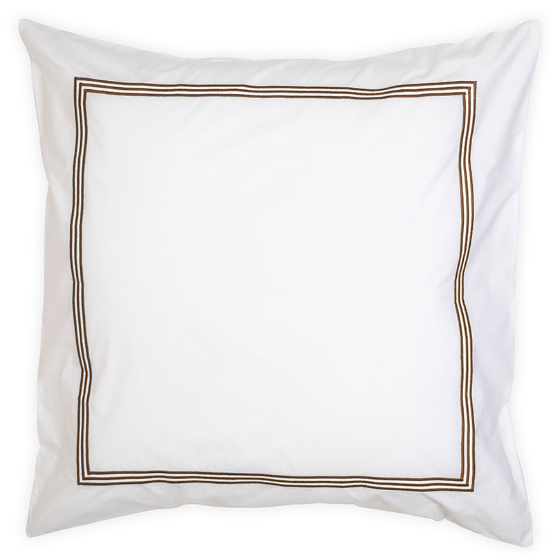Percale Trafalgar White Charcoal Decorative Pillowcase - NetDécor 