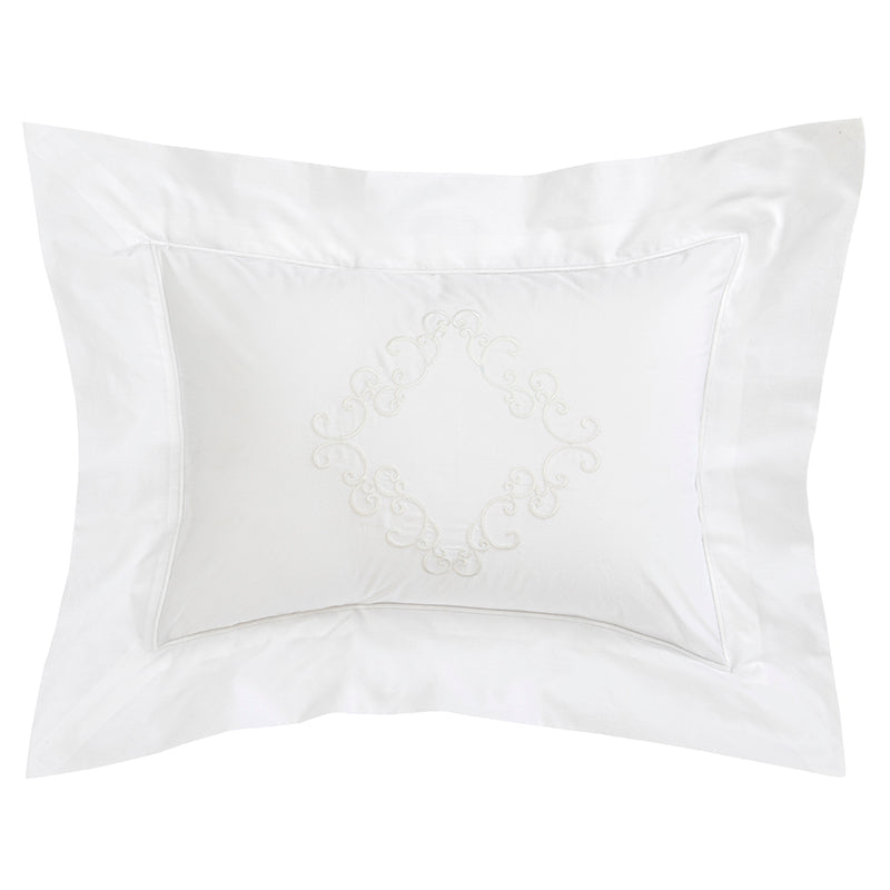 Percale Windsor White White Decorative Pillowcase - NetDécor 
